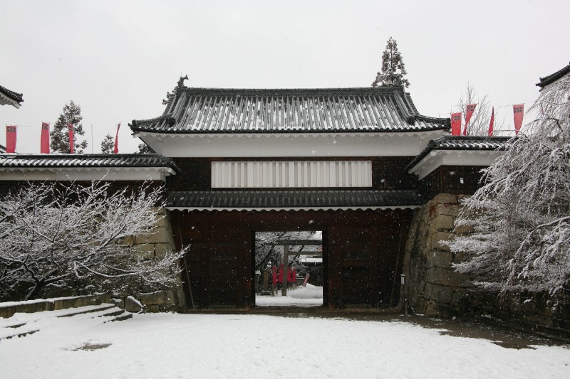 Ueda castle in winter