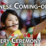 Japanese girls in Archery Ceremony