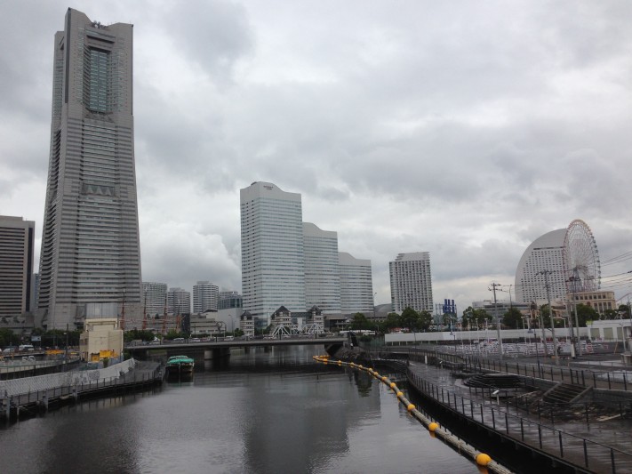 Yokohama under clouds