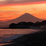 Mount fuji as seen from Syonan Beach